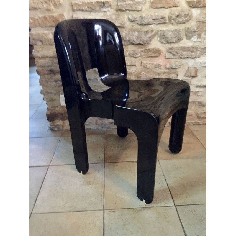 Vintage black chair by Joe Colombo for Kartell