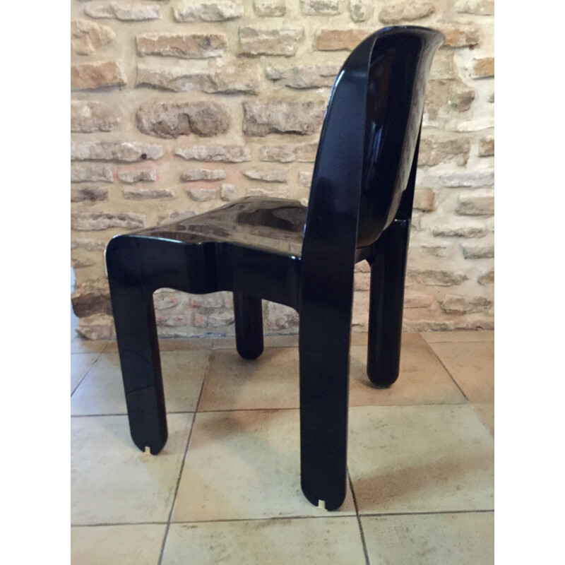 Vintage black chair by Joe Colombo for Kartell