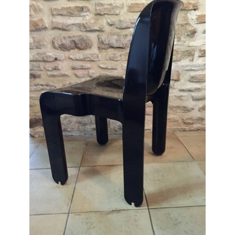 Vintage black chair by Joe Colombo for Kartell