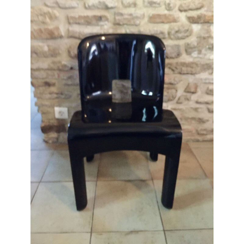 Vintage black chair by Joe Colombo for Kartell