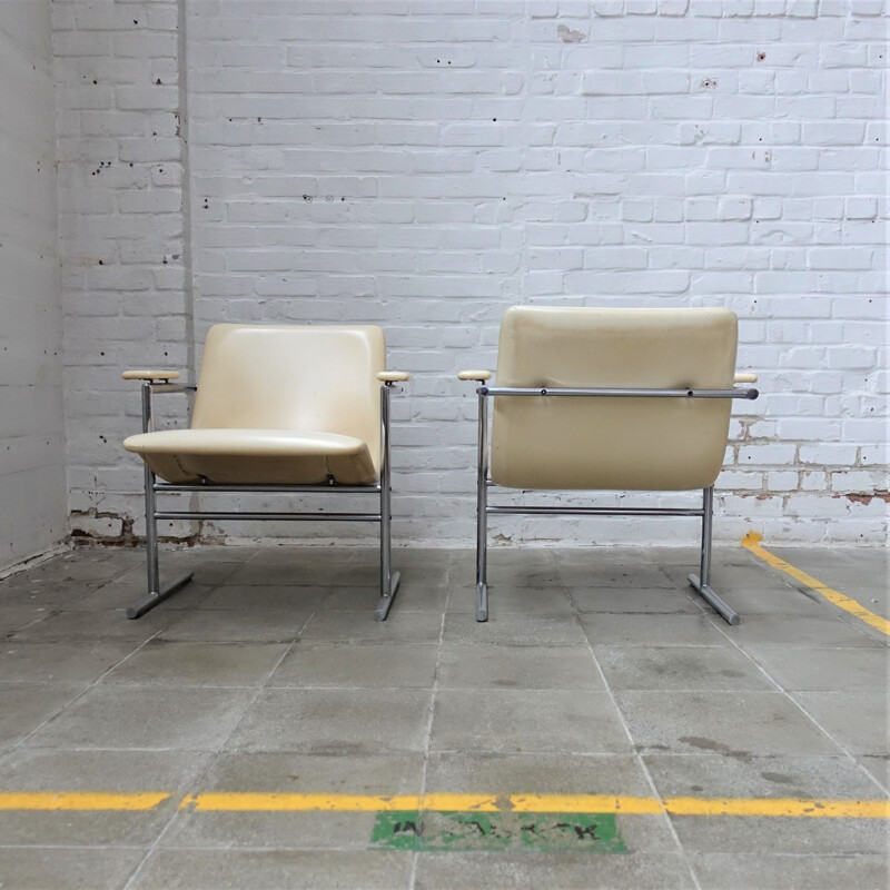 Set of 4 vintage Oslo armchairs by Rudi Verelst for Novalux, 1960s