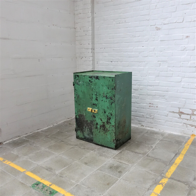 Vintage Russian industrial workshop cabinet