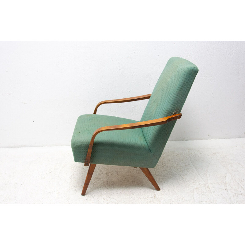 Paar vintage beukenhouten fauteuils van Jaroslav Šmídek, Tsjechoslowakije 1960