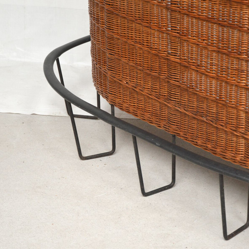 Vintage rattan bar set, 1950