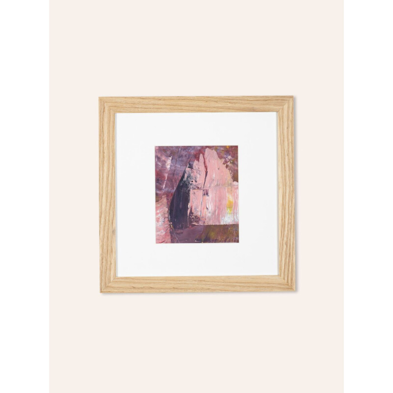 Acrylique sur papier vintage "Violet Quartz" en bois de frêne par Kiefers
