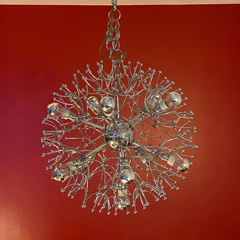 Lampadario Sputnik vintage di Gaetano Sciolari, 1960