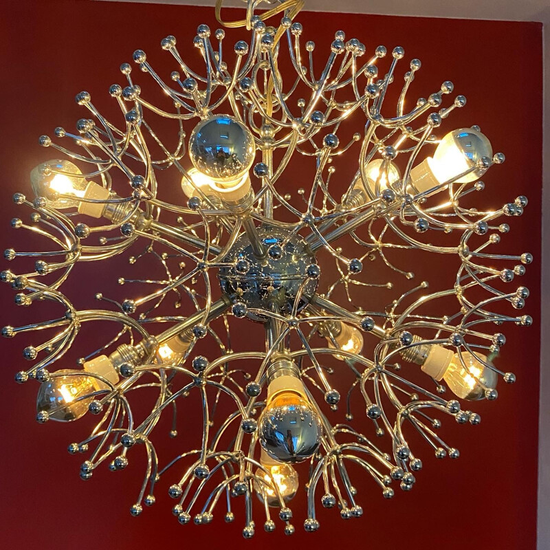 Candelabro Vintage Sputnik de Gaetano Sciolari, 1960