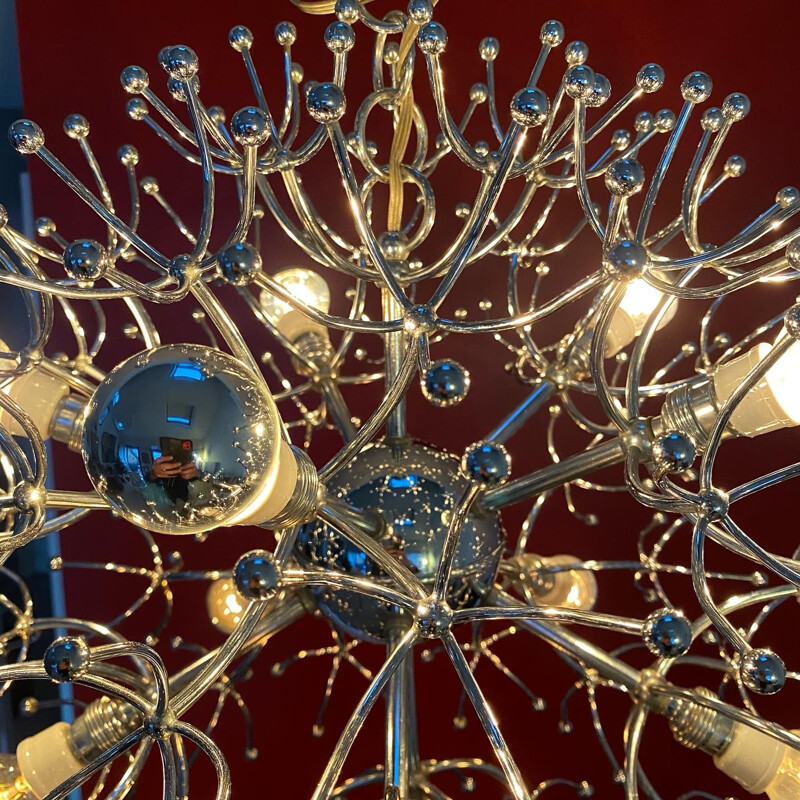 Candelabro Vintage Sputnik de Gaetano Sciolari, 1960