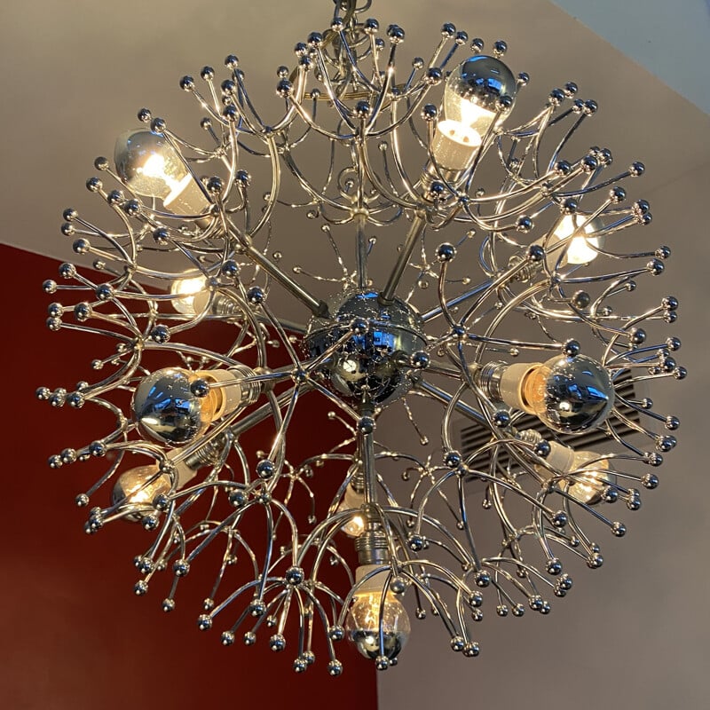 Candelabro Vintage Sputnik de Gaetano Sciolari, 1960