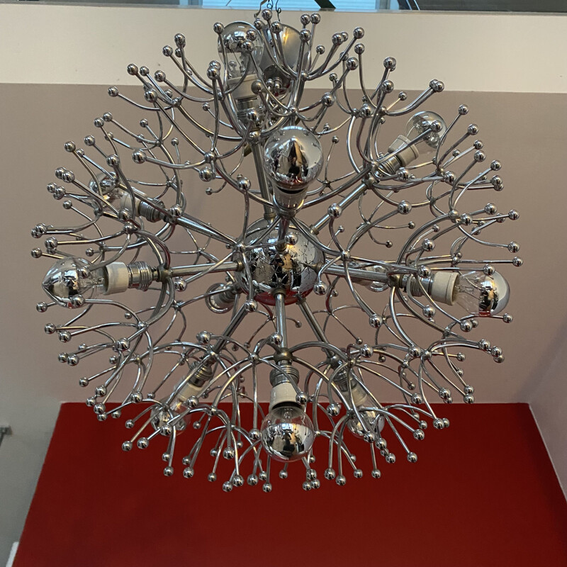 Lampadario Sputnik vintage di Gaetano Sciolari, 1960