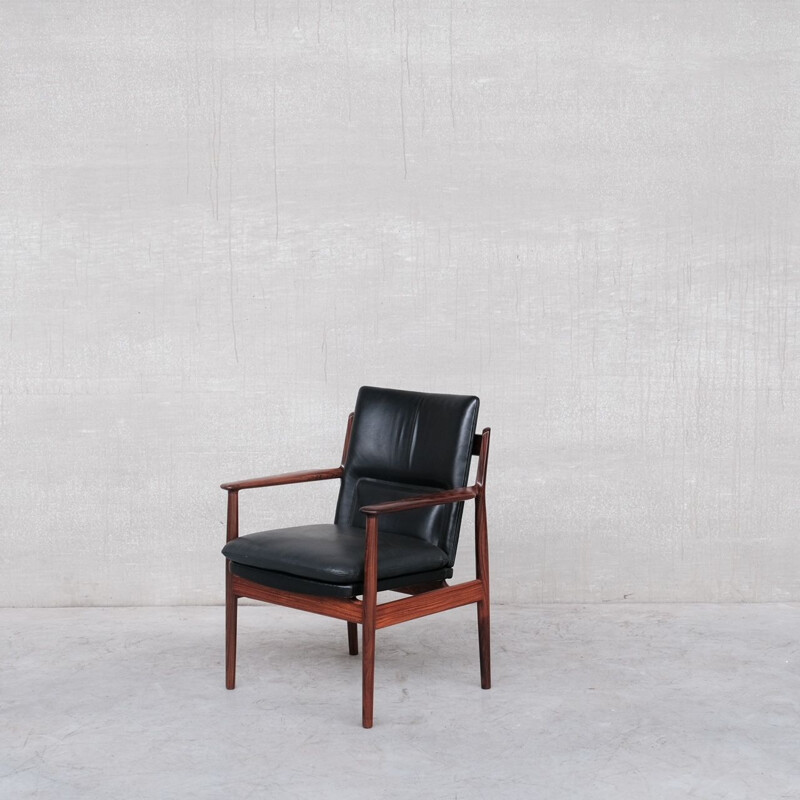 Rosewood mid-century Danish desk armchair by Arne Vodder for Sibast, 1960s