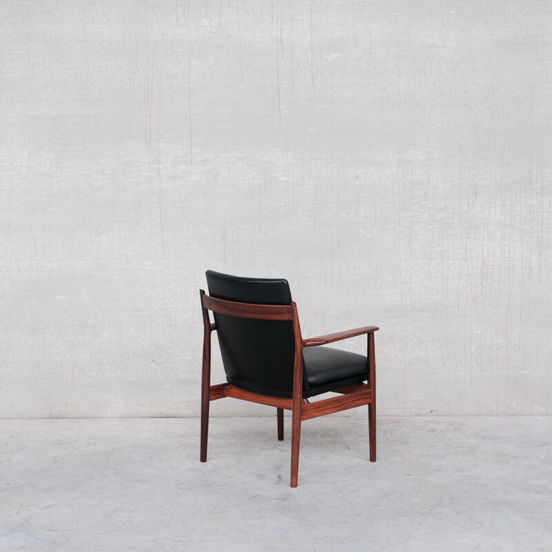 Rosewood mid-century Danish desk armchair by Arne Vodder for Sibast, 1960s