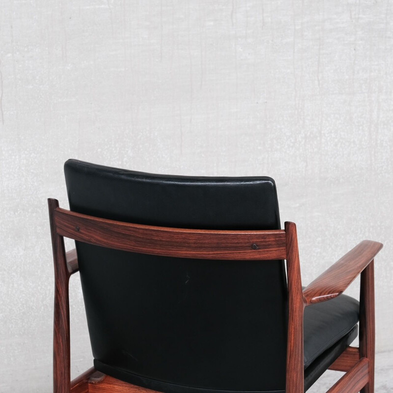 Rosewood mid-century Danish desk armchair by Arne Vodder for Sibast, 1960s