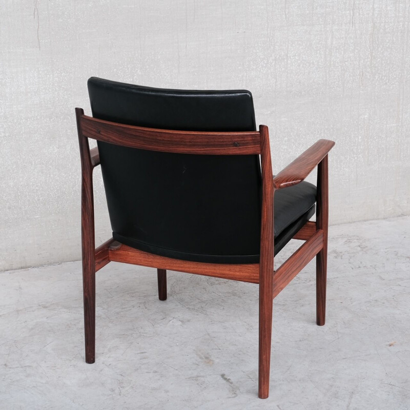 Fauteuil de bureau danois vintage en palissandre par Arne Vodder pour Sibast, 1960