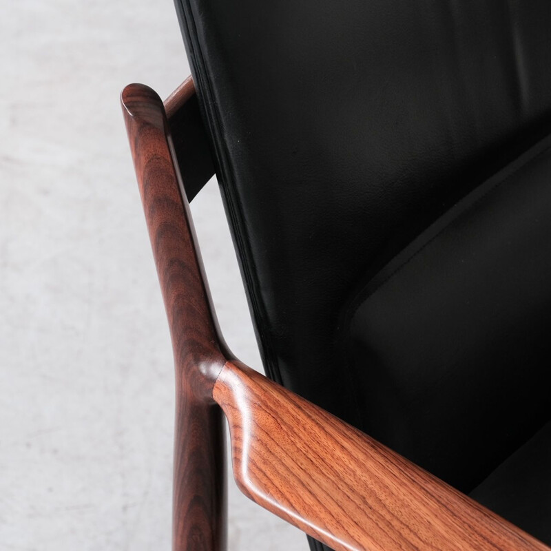 Rosewood mid-century Danish desk armchair by Arne Vodder for Sibast, 1960s