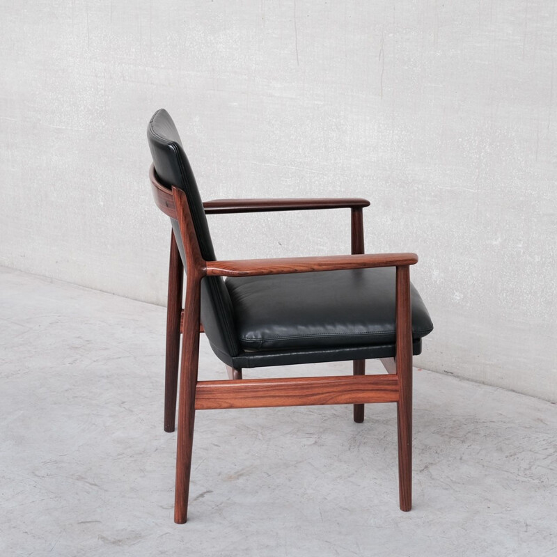 Rosewood mid-century Danish desk armchair by Arne Vodder for Sibast, 1960s