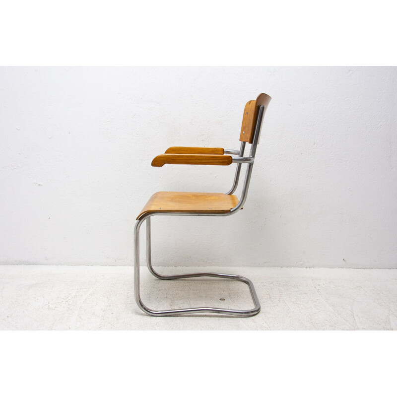 Vintage buisvormige bureaustoel van Mart Stam voor Kovona, 1950