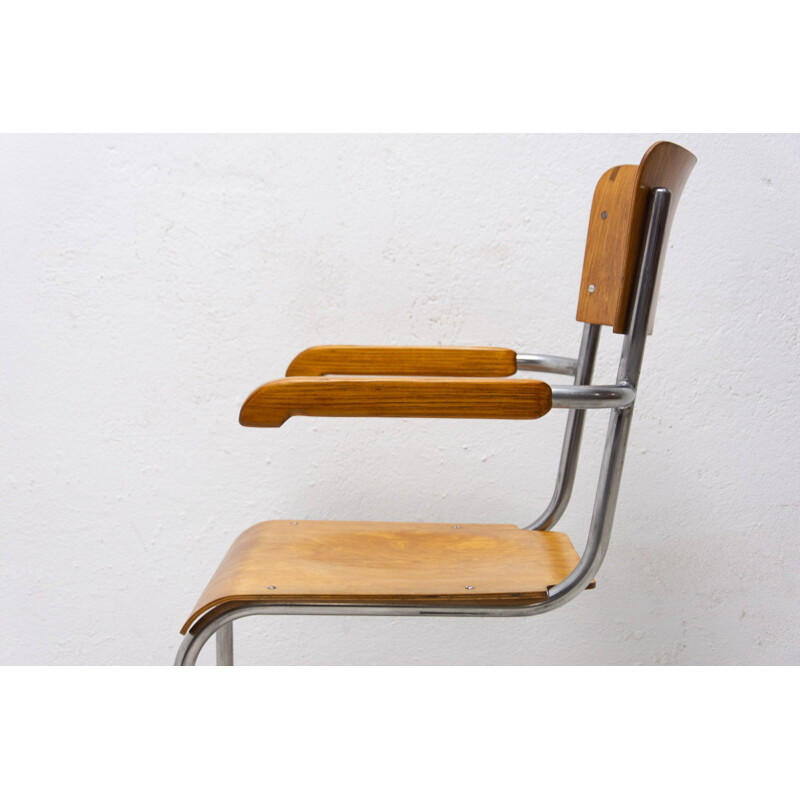 Vintage buisvormige bureaustoel van Mart Stam voor Kovona, 1950