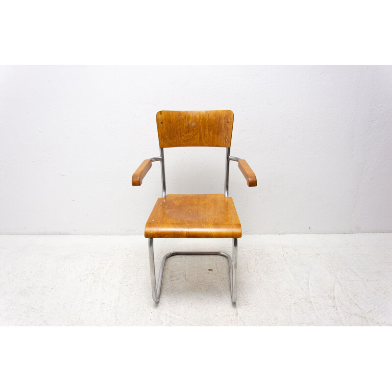 Vintage tubular desk chair by Mart Stam for Kovona, 1950s