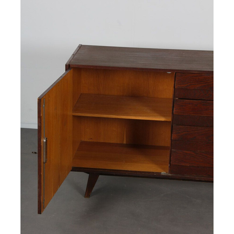 Vintage stained oakwood chest of drawers by Jiri Jiroutek for Interier Praha, 1960