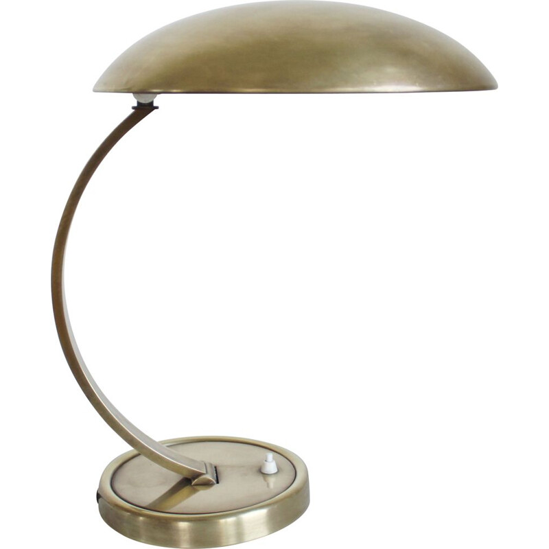 Lampe de bureau vintage en laiton par Christian Dell pour Kaiser