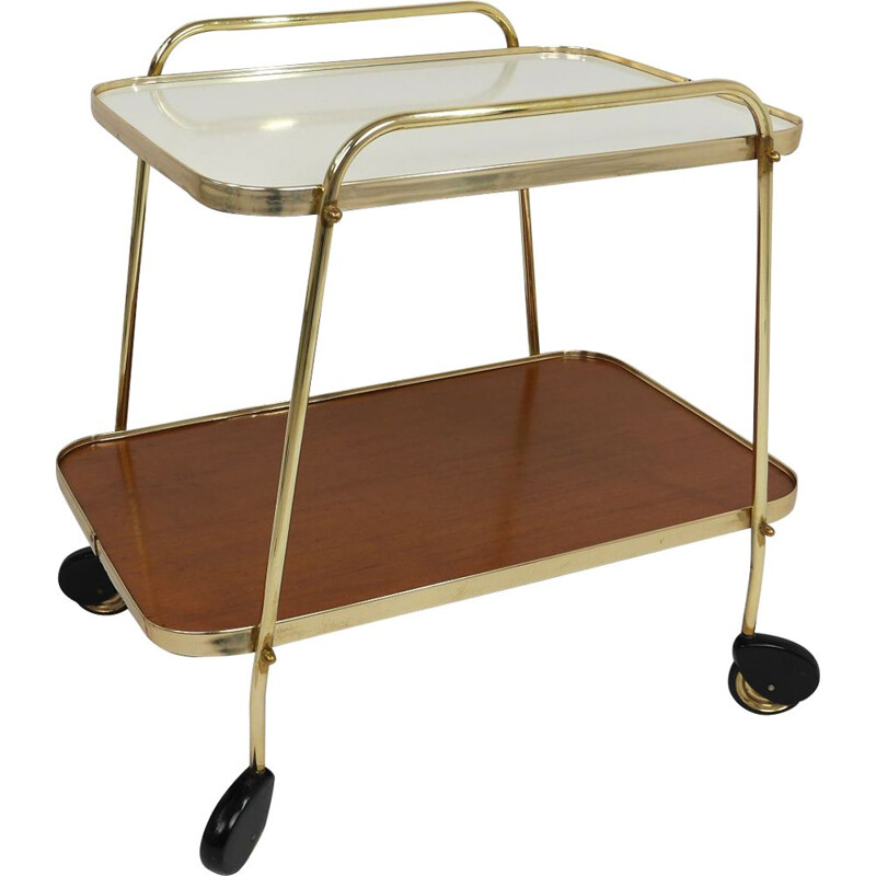 Vintage brass cart by Ilse Möbel, Germany 1950