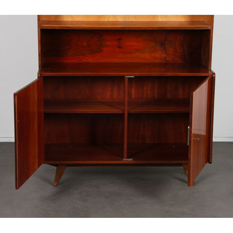 Vintage mahogany and oakwood highboard by Jiroutek for Interier Praha, 1960