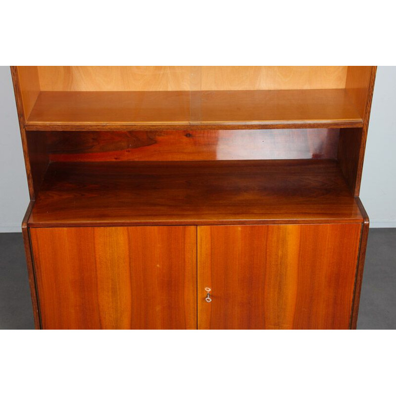Vintage mahogany and oakwood highboard by Jiroutek for Interier Praha, 1960