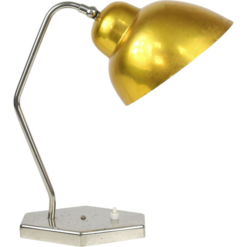 Lampe de table dorée