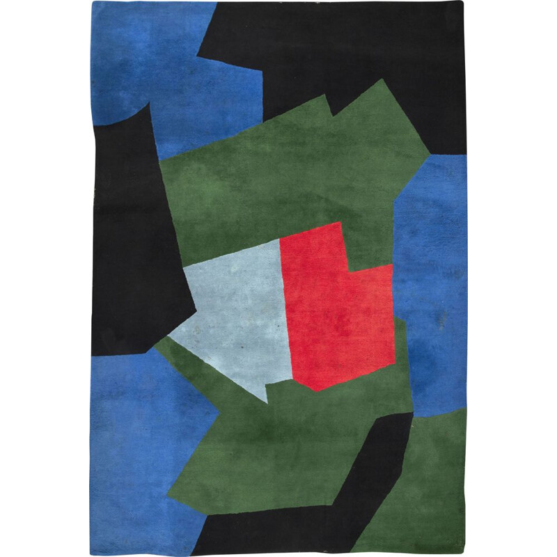 Vintage rug by Serge Poliakoff, 1970