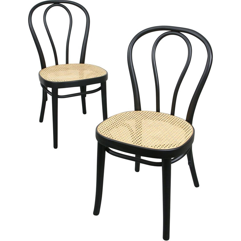 Paire de chaises noires - michael thonet thonet