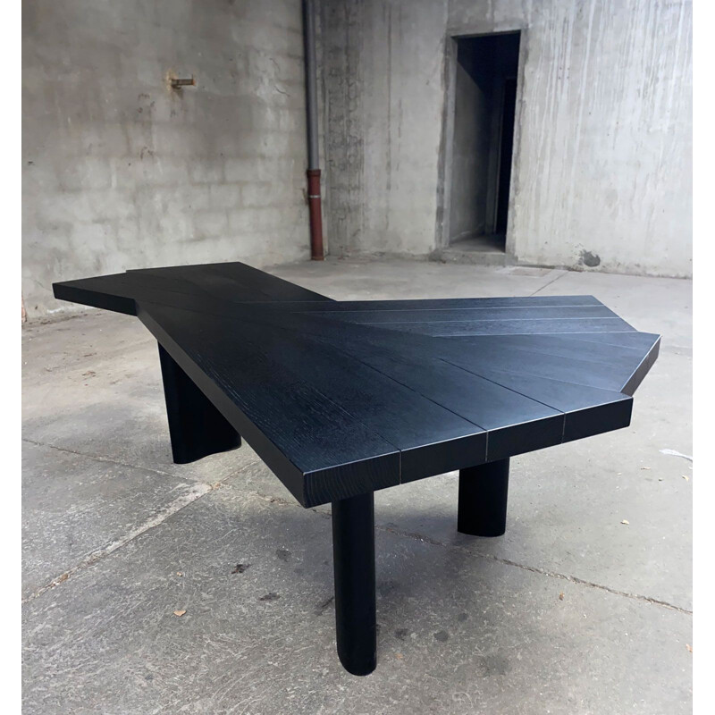 Table vintage ventaglio noire par Charlotte Perriand pour Cassina, 2010