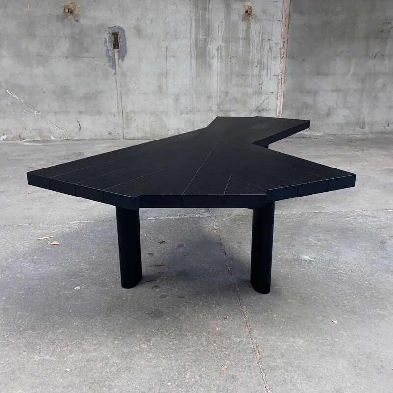 Vintage ventaglio black table by Charlotte Perriand for Cassina, 2010
