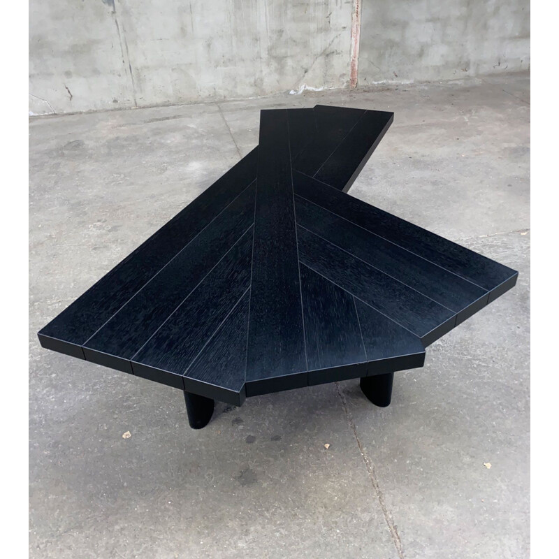 Table vintage ventaglio noire par Charlotte Perriand pour Cassina, 2010