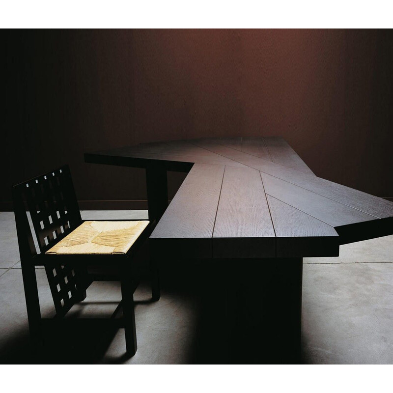 Vintage ventaglio black table by Charlotte Perriand for Cassina, 2010