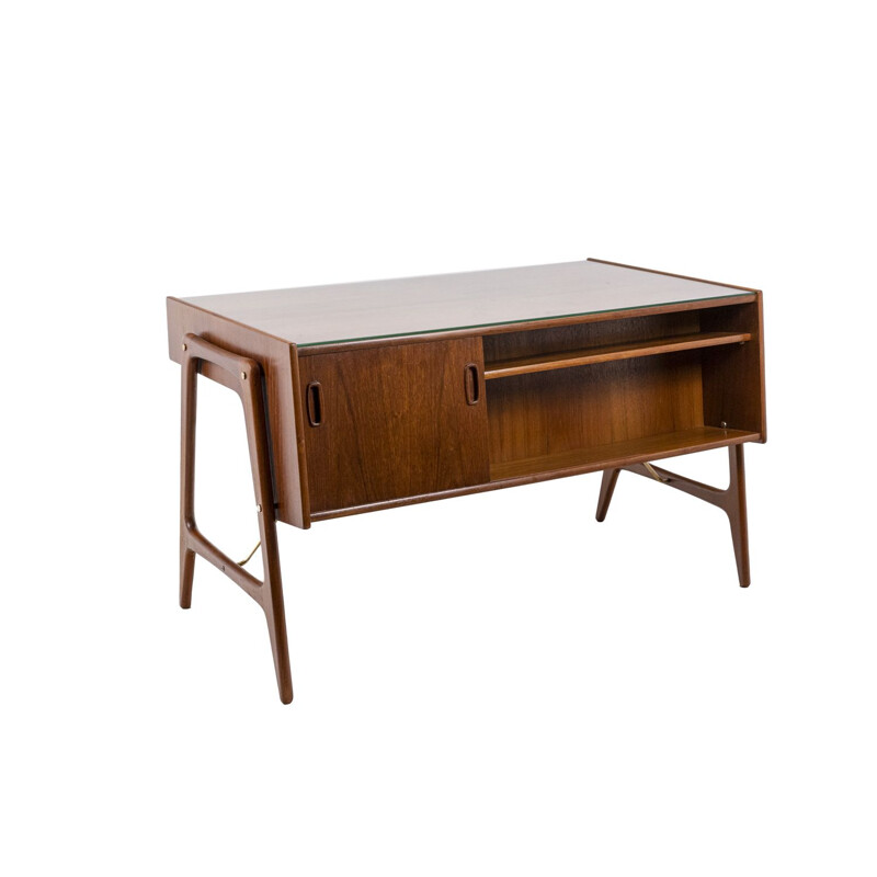 Vintage teak desk by Arne Wahl Iversen for Samcom, 1950