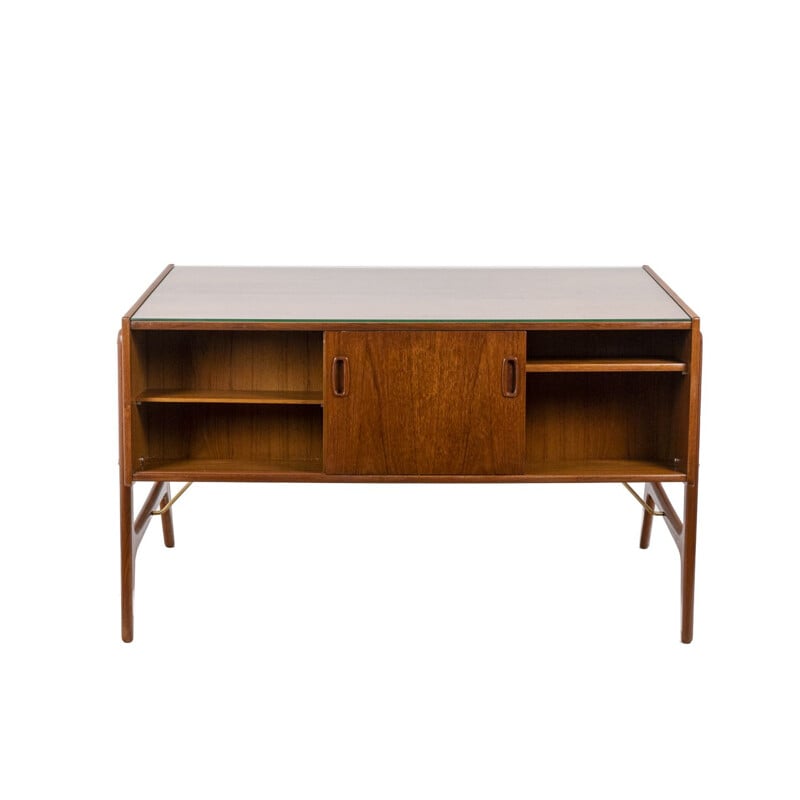 Vintage teak desk by Arne Wahl Iversen for Samcom, 1950