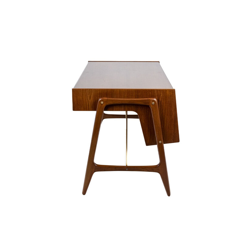 Vintage teak desk by Arne Wahl Iversen for Samcom, 1950