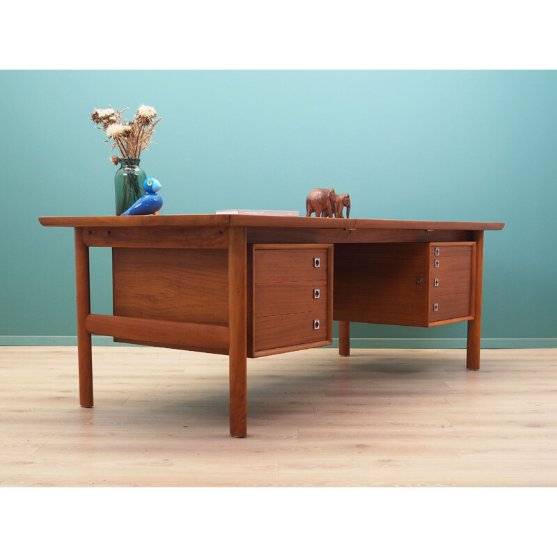Mahogany vintage Danish desk by Arne Vodder for Sibast, 1960s