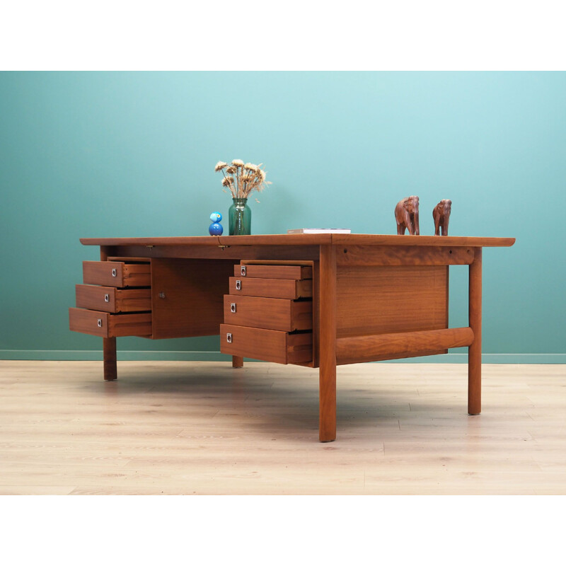 Mahogany vintage Danish desk by Arne Vodder for Sibast, 1960s