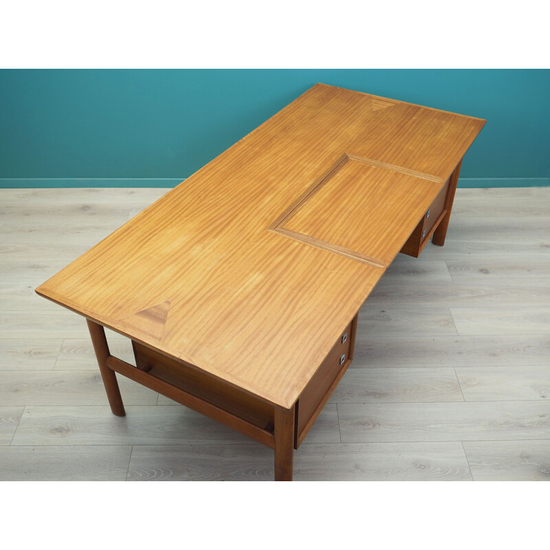 Mahogany vintage Danish desk by Arne Vodder for Sibast, 1960s