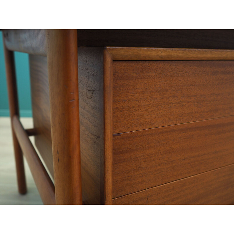 Mahogany vintage Danish desk by Arne Vodder for Sibast, 1960s