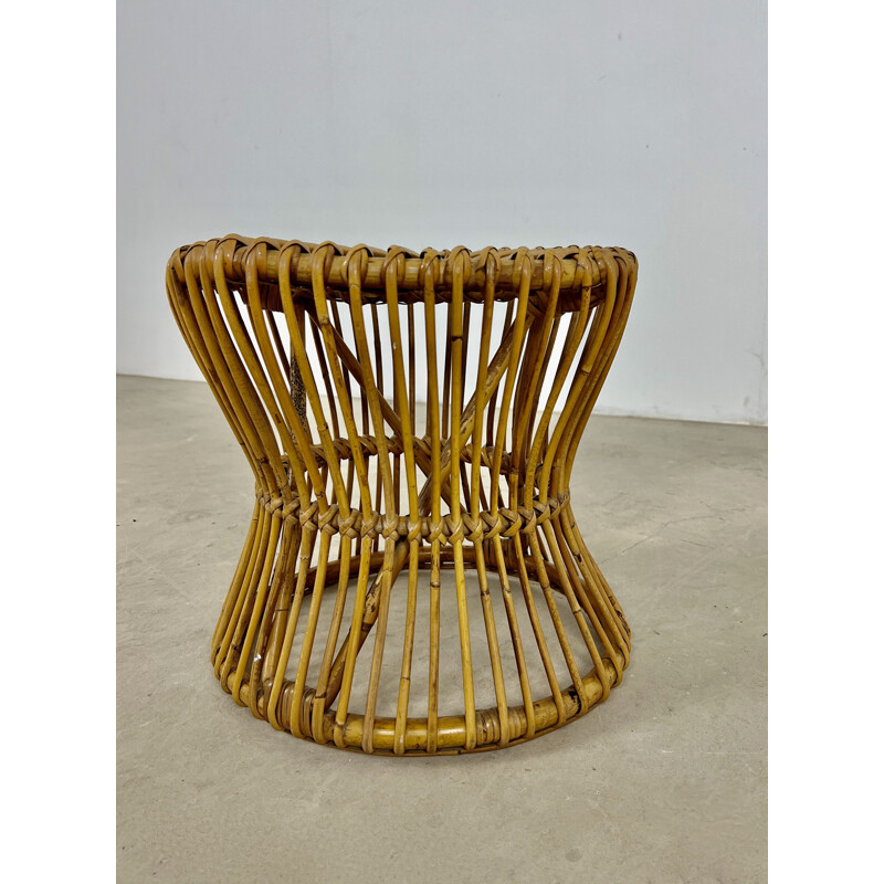 Mid century rattan stool, 1960s