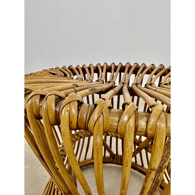 Mid century rattan stool, 1960s