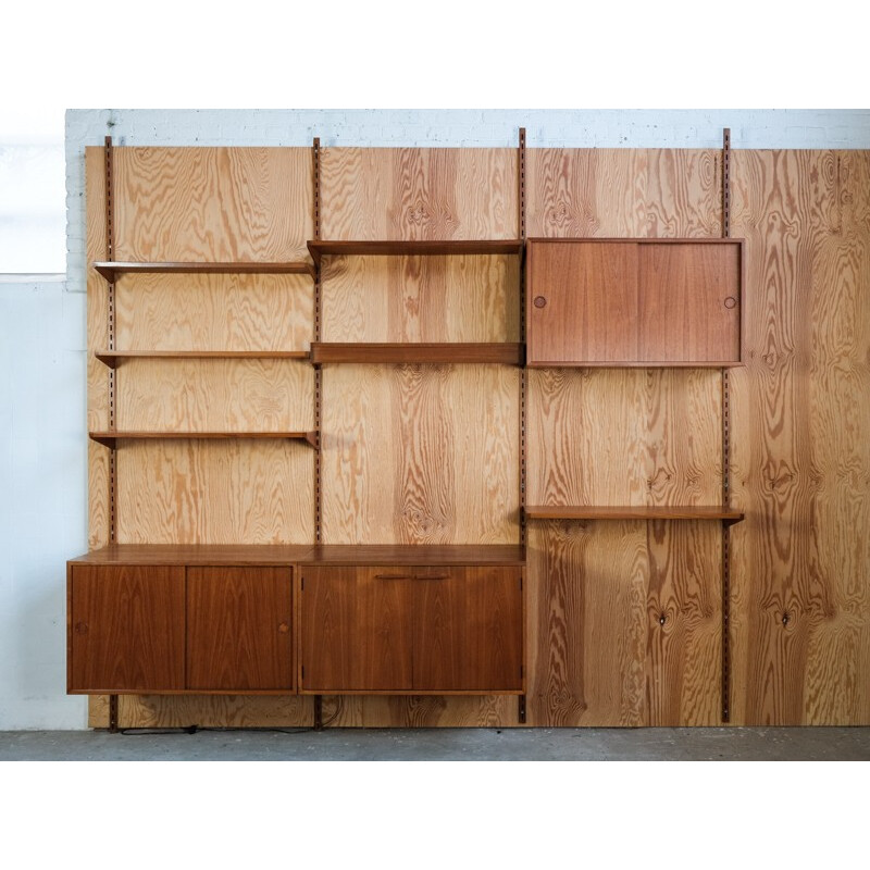 FM wall system in teak, Kai KRISTIANSEN - 1960s