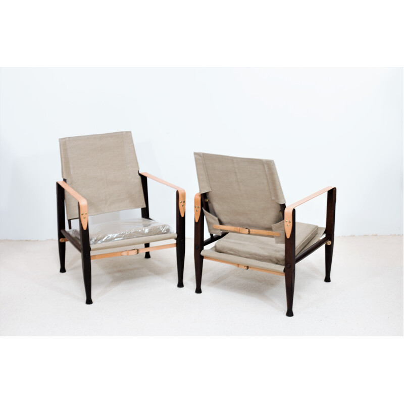 Paire de fauteuils vintage en frêne fumé par Kaare Klint pour Rud Radmussen