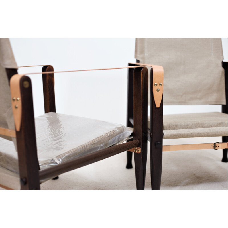 Paire de fauteuils vintage en frêne fumé par Kaare Klint pour Rud Radmussen