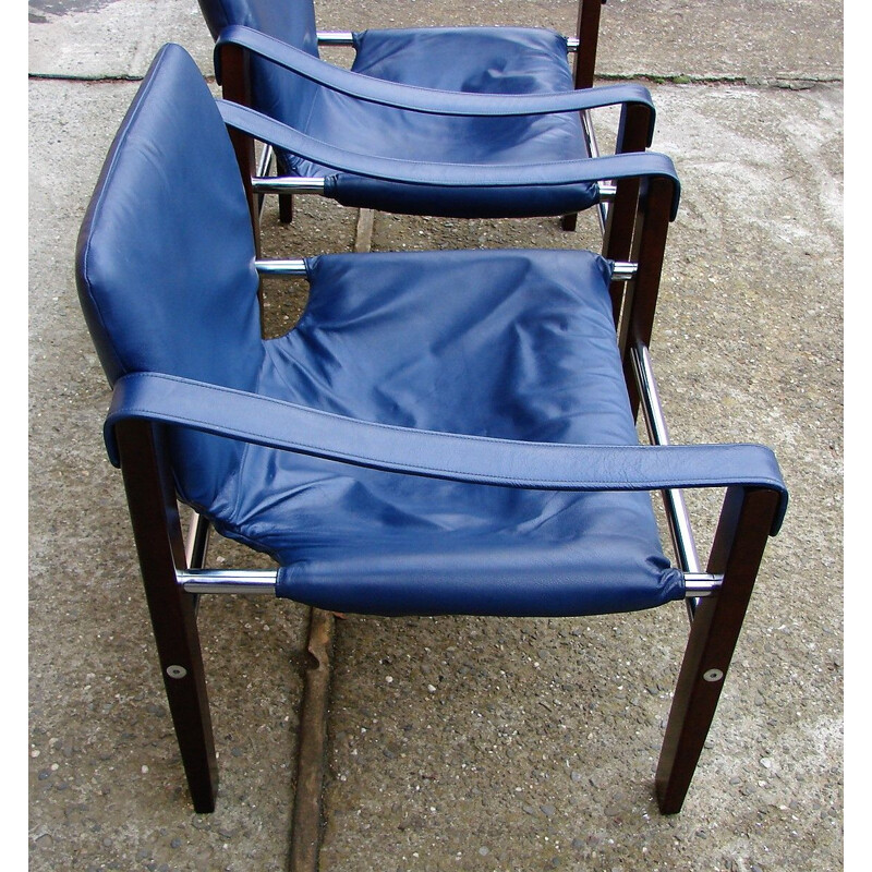 Paire de fauteuils Safari vintage de Maurice Burke, 1960