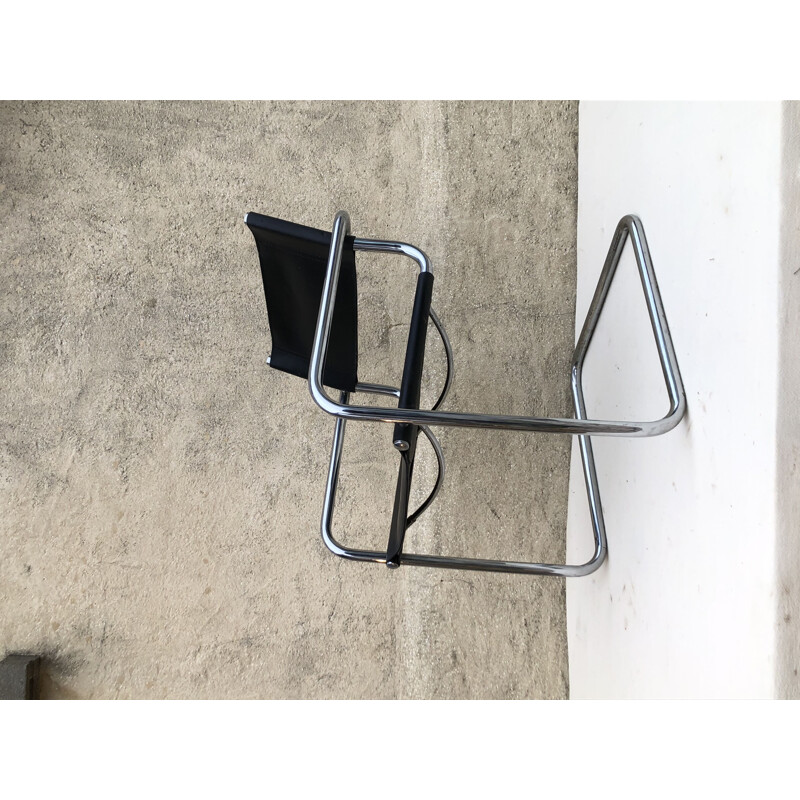 Vintage-Sessel aus Rohr und Leder von Marcel Breuer