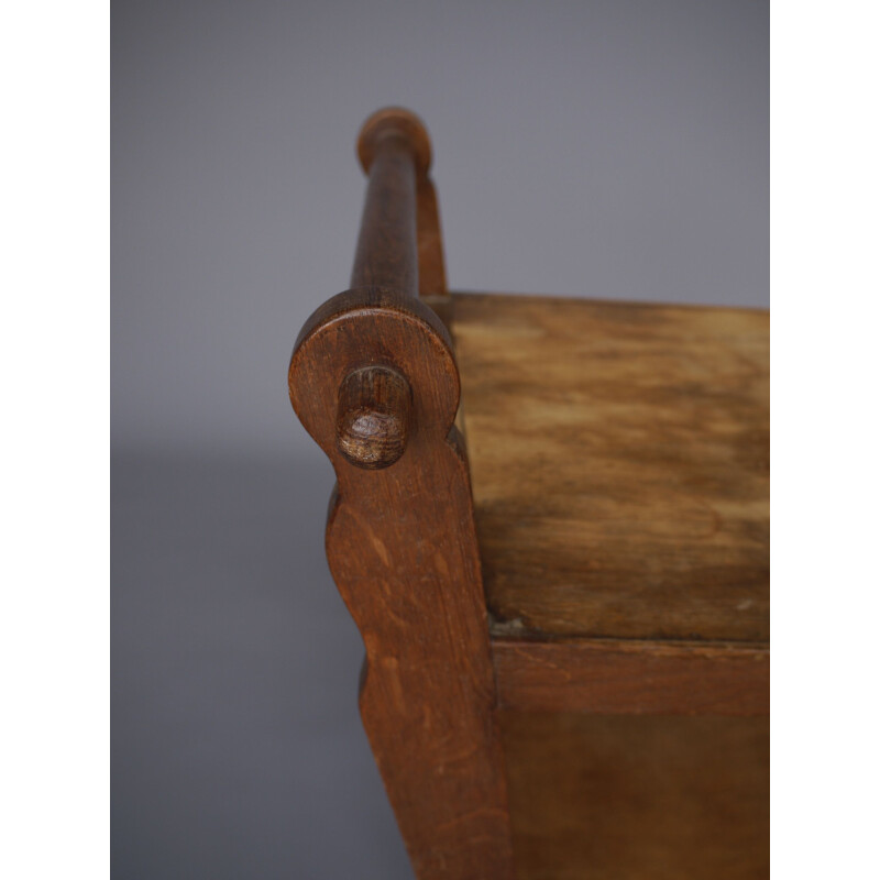 Wooden vintage Rustic tea trolley, 1930s